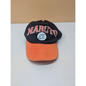 Vintage 2002 Naruto Hat Snapback Black Orange Adjustable Masashi Kishimoto *READ